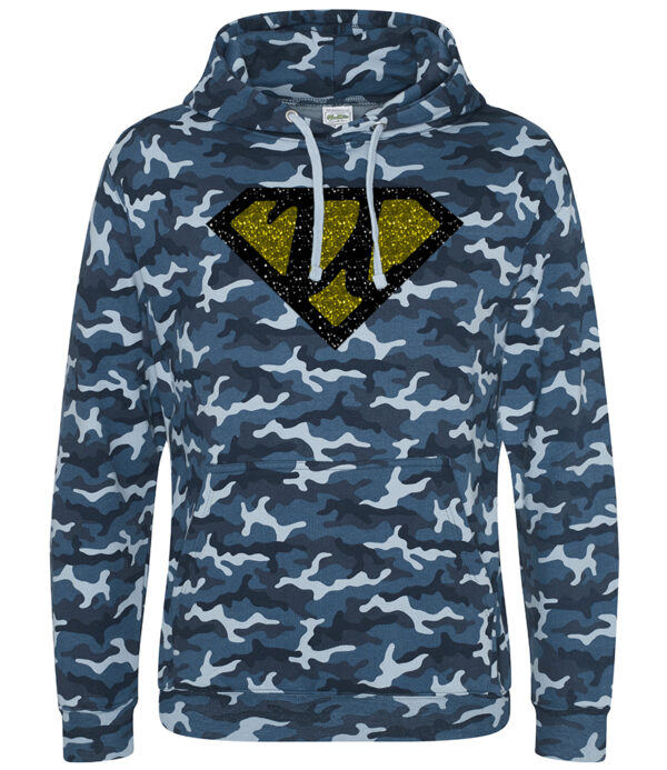 Long Sleeved Camo Hoodie for KIDS with Ultra Logo Unisex in 100% Cotton - Image 3