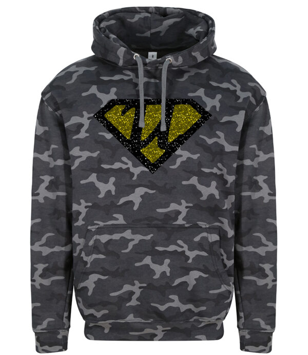 Long Sleeved Camo Hoodie for KIDS with Ultra Logo Unisex in 100% Cotton